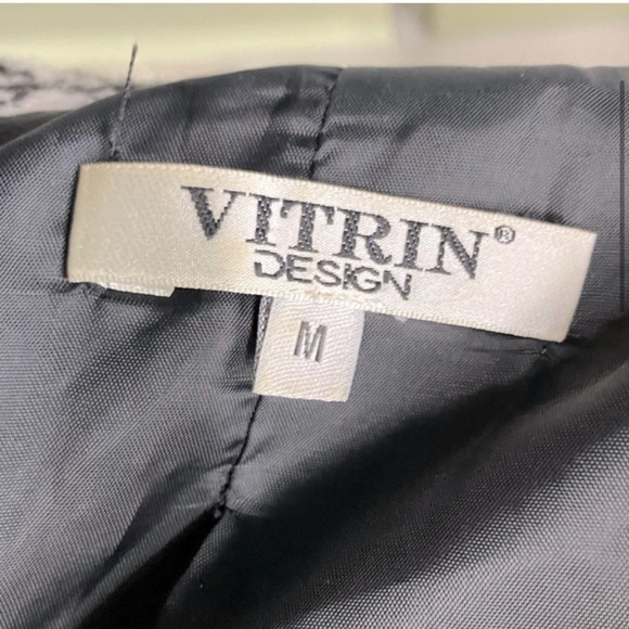 Vitrin Design Black & White Houndstooth Blazer Jacket M - Picture 6 of 15